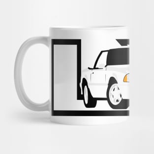 1993 Triple White Feature Car Mustang Mug